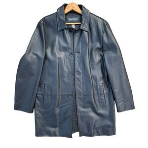 Vintage Banana Republic Long Leather Jacket Men’s size M